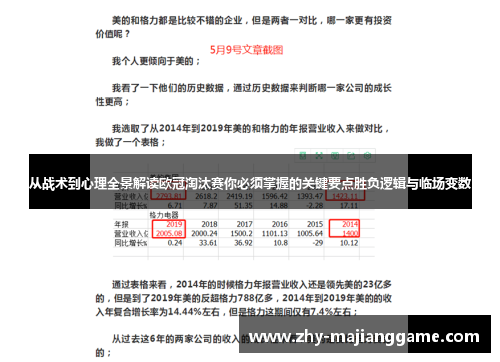 从战术到心理全景解读欧冠淘汰赛你必须掌握的关键要点胜负逻辑与临场变数